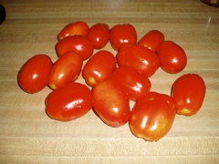 First Roma tomato harvest